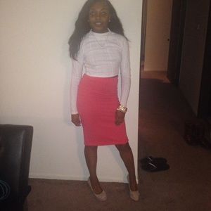 Charlotte Russe Pink Pencil Skirt